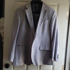 44R Stafford blazer gray with light patternl